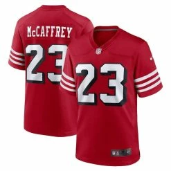 Nike Men's Christian McCaffrey Scarlet San Francisco 49ers Alternate Game Player Jersey