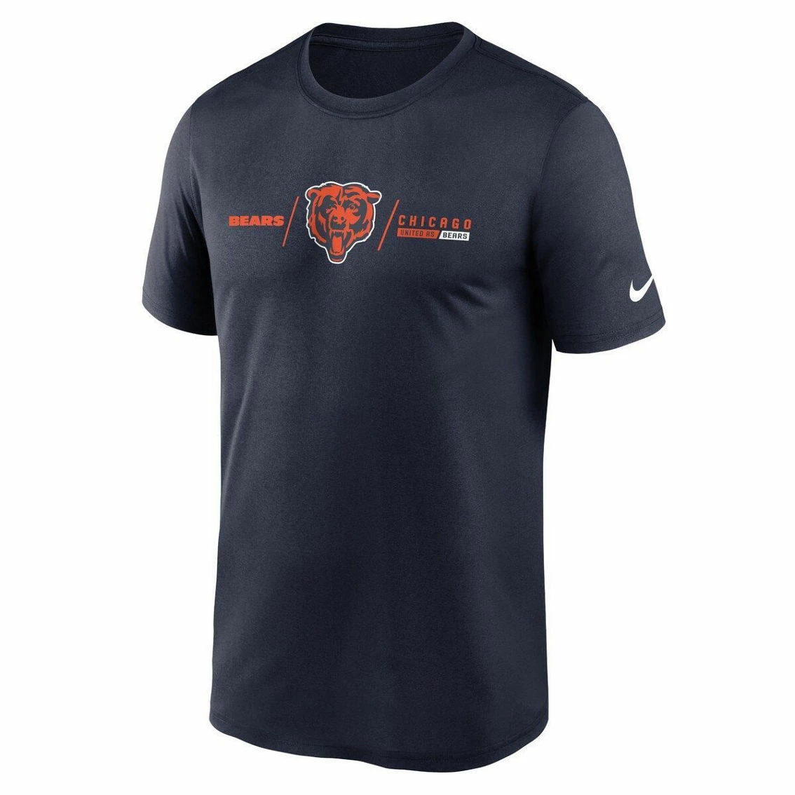 Nike Men's Navy Chicago Bears Horizontal Lockup Legend Performance T-Shirt 5 Nike Men's Navy Chicago Bears Horizontal Lockup Legend Performance T-Shirt - Image 3