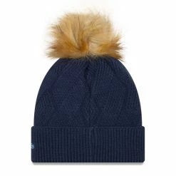 New Era Women's Navy Tennessee Titans Snowy Cuffed Knit Hat With Pom -Fanatics DSCO1153008560 1320 ALT2