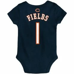 Outerstuff Infant Justin Fields Navy Chicago Bears Mainliner Player Name & Number Bodysuit -Fanatics DSCO1153008731 1320 ALT3