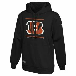 New Era Men's Black Cincinnati Bengals Combine Authentic Split Defense Pullover Hoodie
