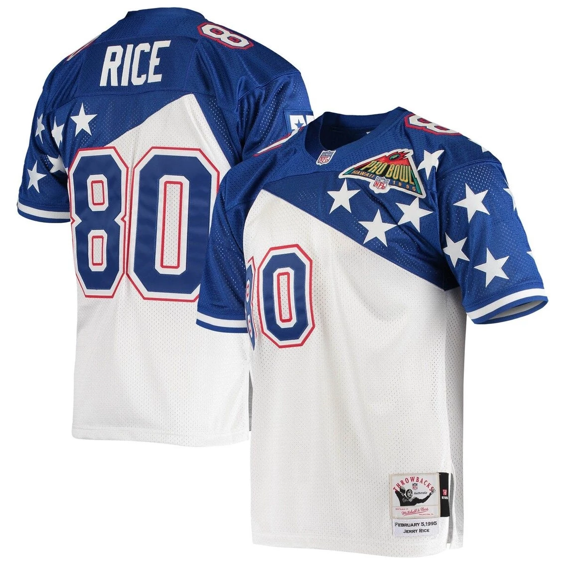 Mitchell & Ness Men's Jerry Rice White/Blue NFC 1994 Pro Bowl Authentic Jersey 3 Mitchell & Ness Men's Jerry Rice White/Blue NFC 1994 Pro Bowl Authentic Jersey
