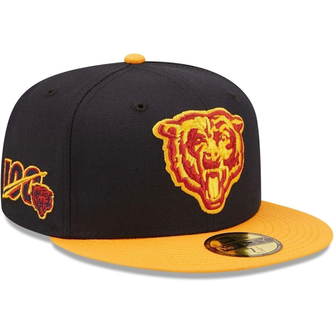 New Era Men's Navy/Gold Chicago Bears 100th Anniversary 59FIFTY Fitted Hat 4 New Era Men's Navy/Gold Chicago Bears 100th Anniversary 59FIFTY Fitted Hat - Image 2