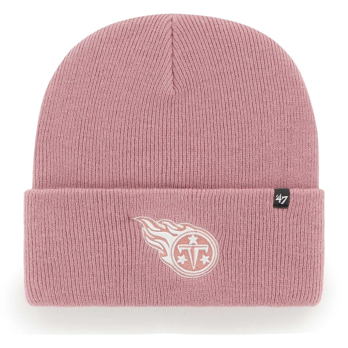 '47 Women's Pink Tennessee Titans Haymaker Cuffed Knit Hat 3 '47 Women's Pink Tennessee Titans Haymaker Cuffed Knit Hat