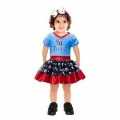 Jerry Leigh Girls Toddler Navy Tennessee Titans Tutu Tailgate Game Day V-Neck Costume