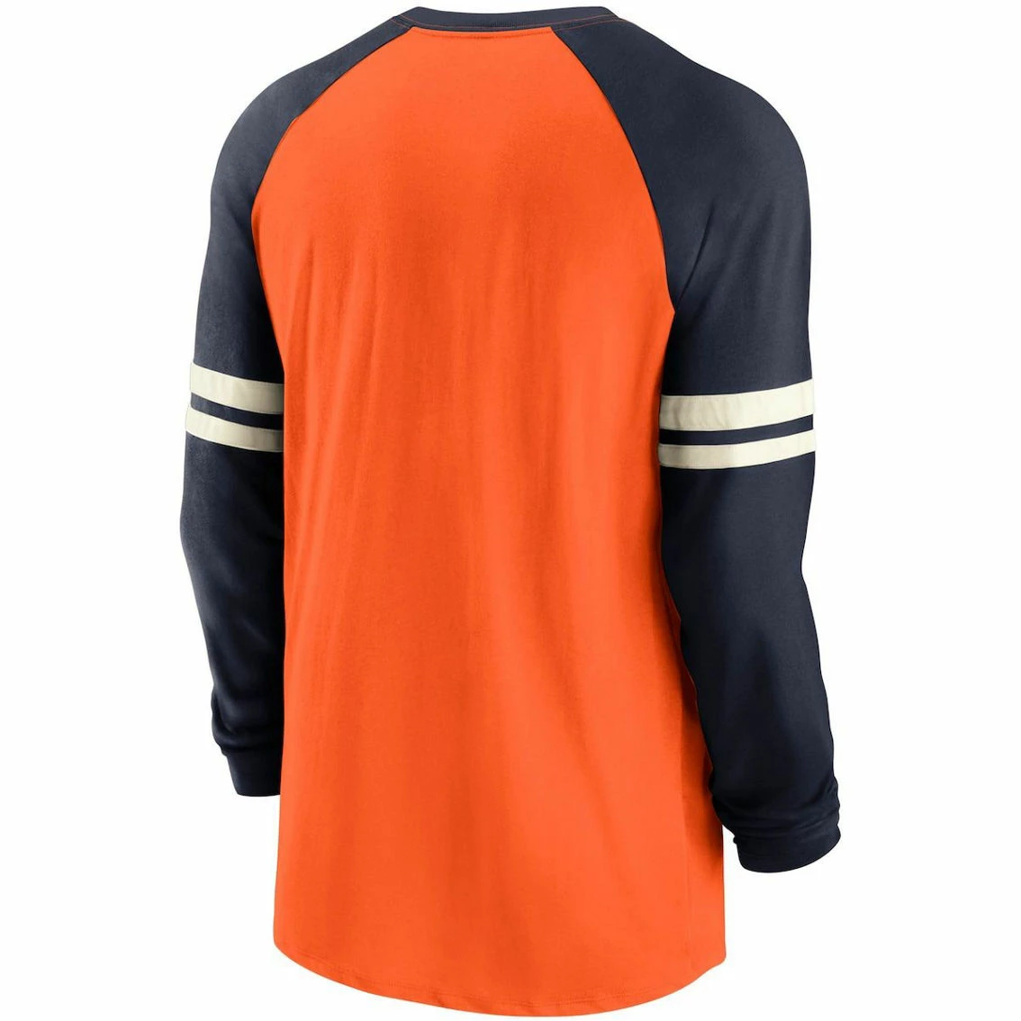 Men's Nike Orange/Navy Chicago Bears Throwback Raglan Long Sleeve T-Shirt 6 Men's Nike Orange/Navy Chicago Bears Throwback Raglan Long Sleeve T-Shirt - Image 4