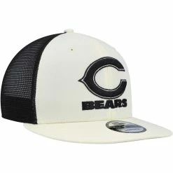 New Era Men's Cream/Black Chicago Bears Chrome Collection 9FIFTY Trucker Snapback Hat -Fanatics DSCO1153011137 6662 ALT3