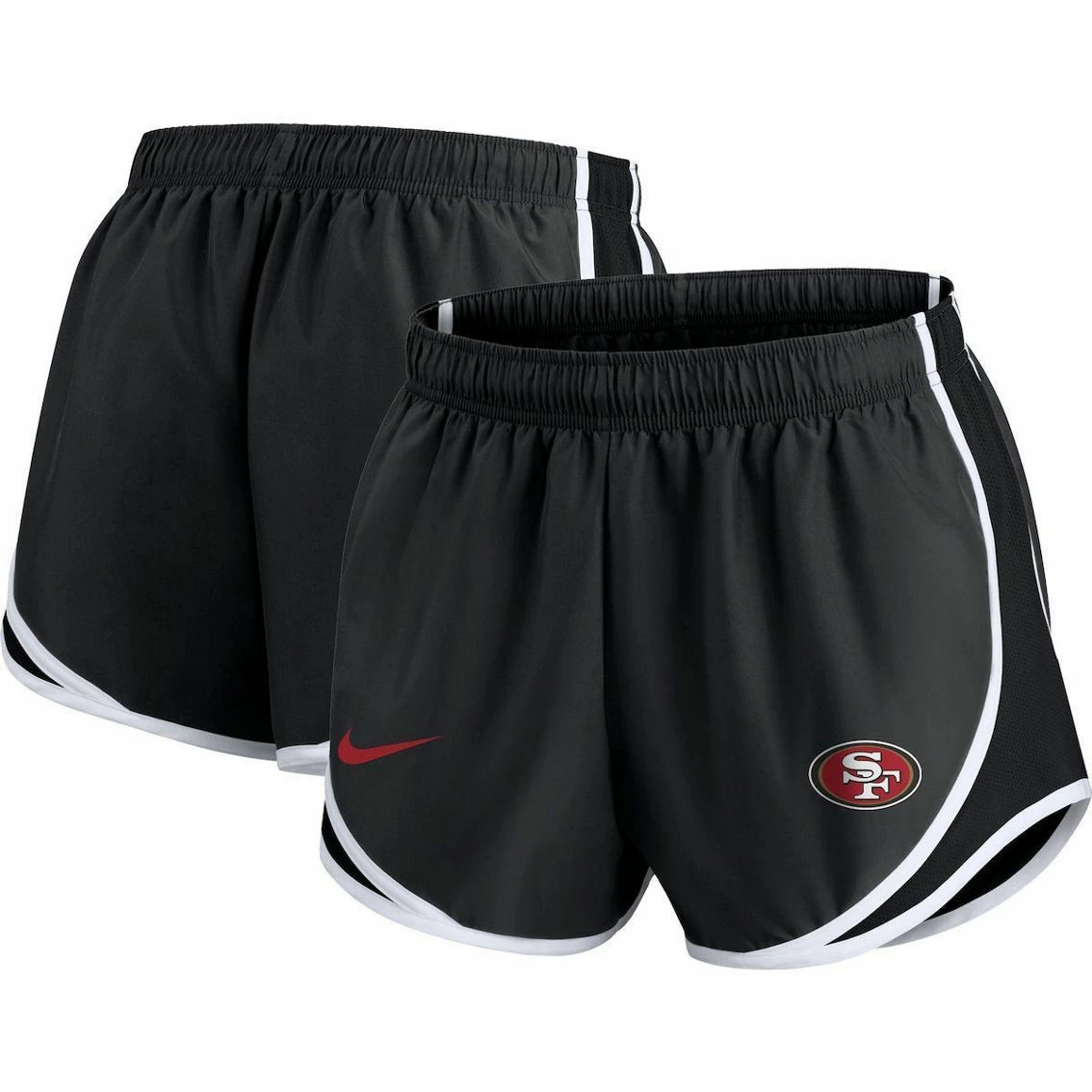 Nike Women's Charcoal San Francisco 49ers Logo Performance Tempo Shorts 4 Nike Women's Charcoal San Francisco 49ers Logo Performance Tempo Shorts - Image 2