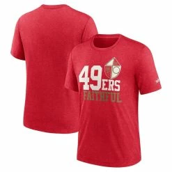 Nike Men's Heather Scarlet San Francisco 49ers Local Tri-Blend T-Shirt
