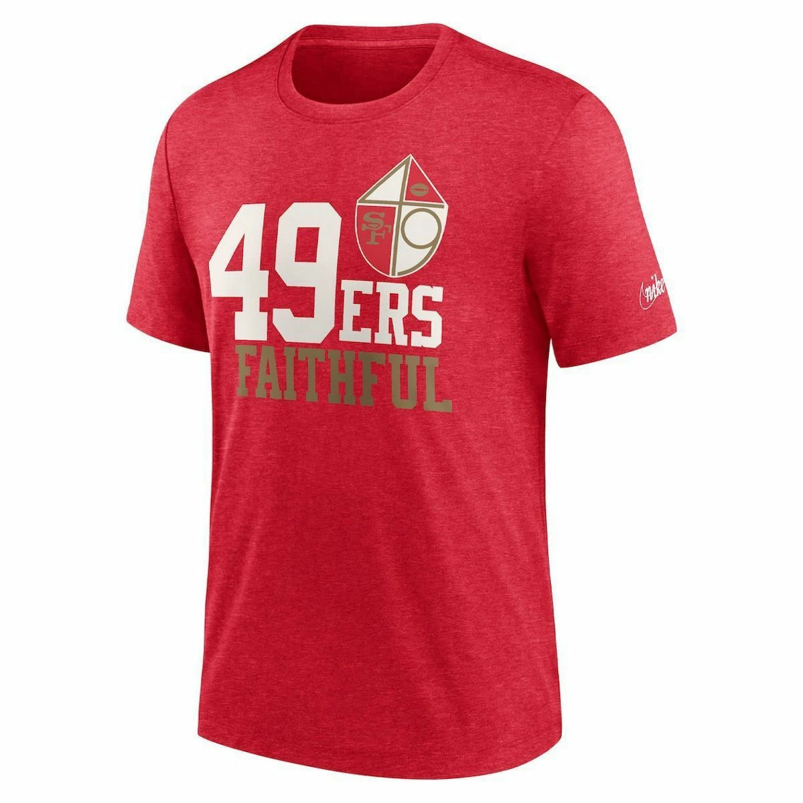 Nike Men's Heather Scarlet San Francisco 49ers Local Tri-Blend T-Shirt 5 Nike Men's Heather Scarlet San Francisco 49ers Local Tri-Blend T-Shirt - Image 3