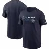 Nike Men's Navy Tennessee Titans Broadcast Essential T-Shirt