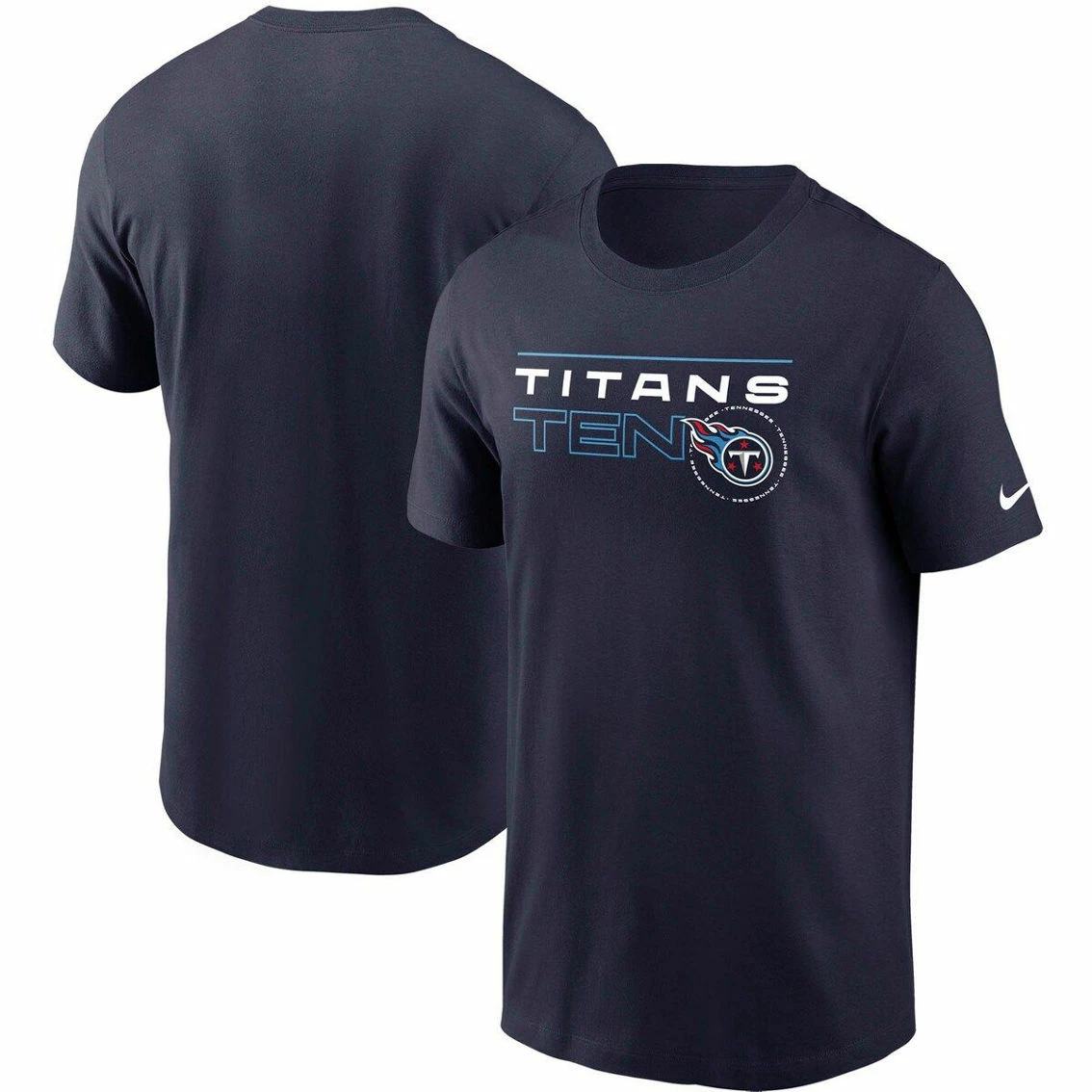 Nike Men's Navy Tennessee Titans Broadcast Essential T-Shirt 3 Nike Men's Navy Tennessee Titans Broadcast Essential T-Shirt