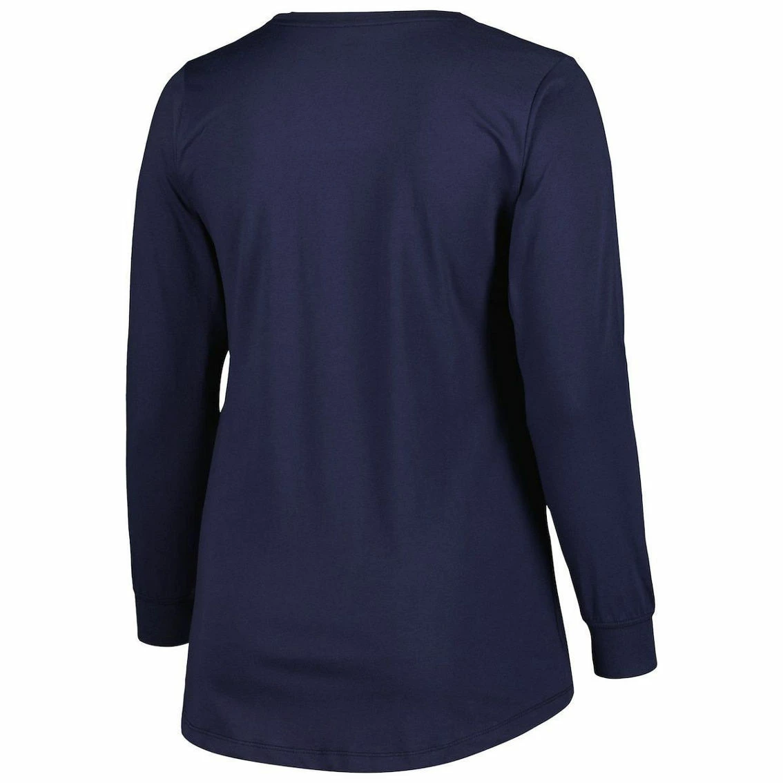 Fanatics Branded Women's Navy Chicago Bears Plus Size Measure Distance Scoop Neck Long Sleeve T-Shirt 6 Fanatics Branded Women's Navy Chicago Bears Plus Size Measure Distance Scoop Neck Long Sleeve T-Shirt - Image 4