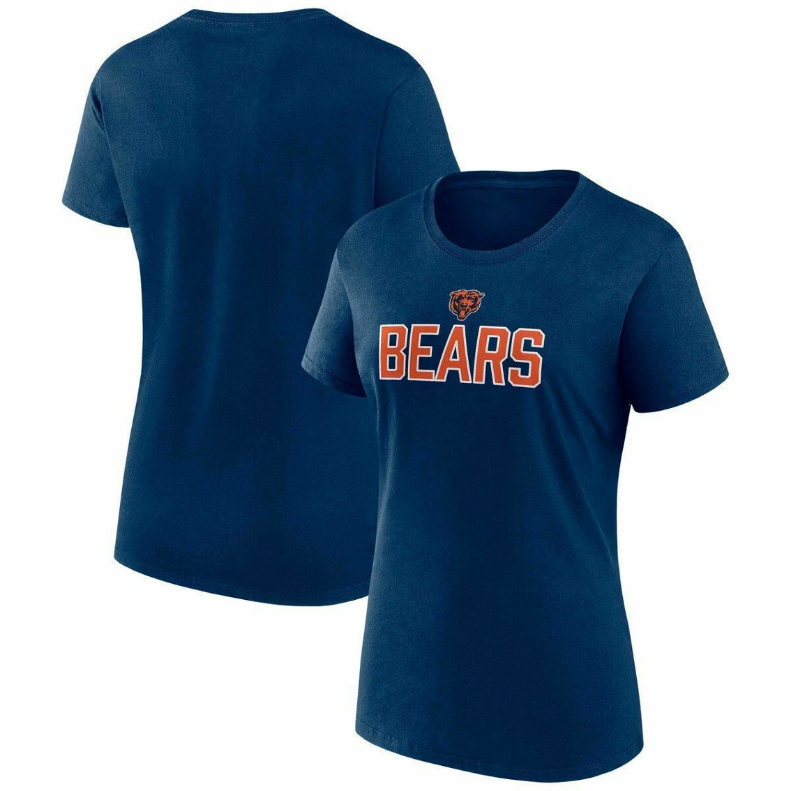 Women's Fanatics Branded Navy Chicago Bears Fundamental Base T-Shirt 4 Women's Fanatics Branded Navy Chicago Bears Fundamental Base T-Shirt - Image 2