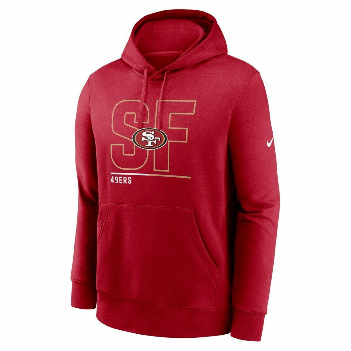 Nike Men's Scarlet San Francisco 49ers City Code Club Fleece Pullover Hoodie 5 Nike Men's Scarlet San Francisco 49ers City Code Club Fleece Pullover Hoodie - Image 3