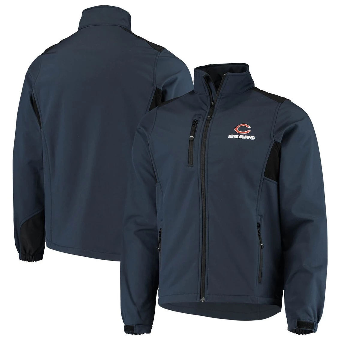 Dunbrooke Men's Navy Chicago Bears Circle Softshell Fleece Full-Zip Jacket 4 Dunbrooke Men's Navy Chicago Bears Circle Softshell Fleece Full-Zip Jacket - Image 2