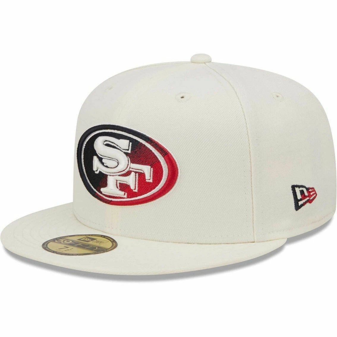 New Era Men's Cream San Francisco 49ers Chrome Color Dim 59FIFTY Fitted Hat 3 New Era Men's Cream San Francisco 49ers Chrome Color Dim 59FIFTY Fitted Hat