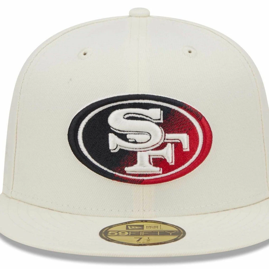 New Era Men's Cream San Francisco 49ers Chrome Color Dim 59FIFTY Fitted Hat 5 New Era Men's Cream San Francisco 49ers Chrome Color Dim 59FIFTY Fitted Hat - Image 3