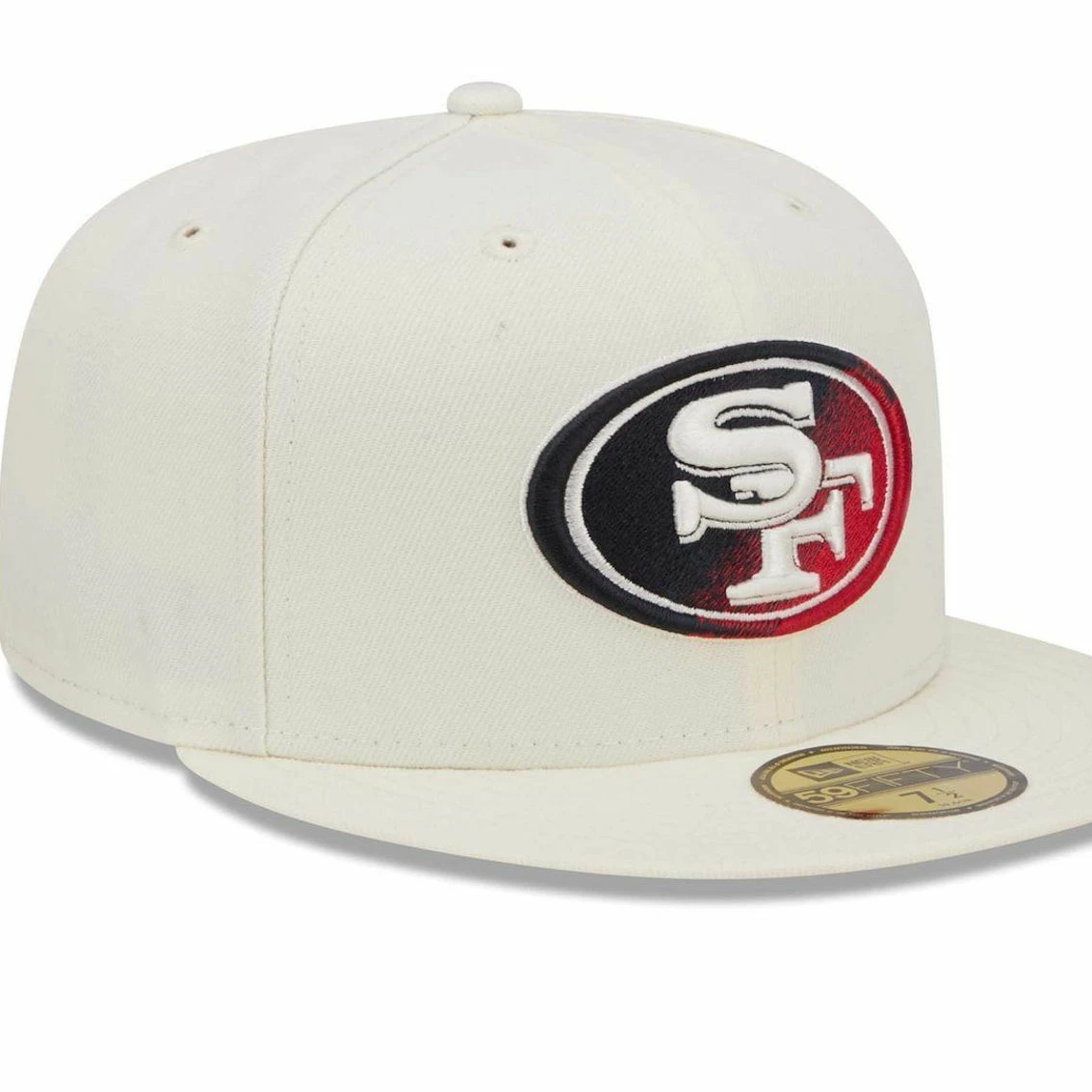New Era Men's Cream San Francisco 49ers Chrome Color Dim 59FIFTY Fitted Hat 6 New Era Men's Cream San Francisco 49ers Chrome Color Dim 59FIFTY Fitted Hat - Image 4