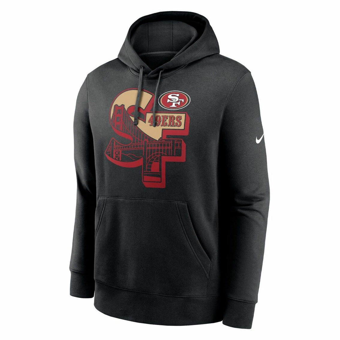 Nike Men's Black San Francisco 49ers Local Pullover Hoodie 5 Nike Men's Black San Francisco 49ers Local Pullover Hoodie - Image 3