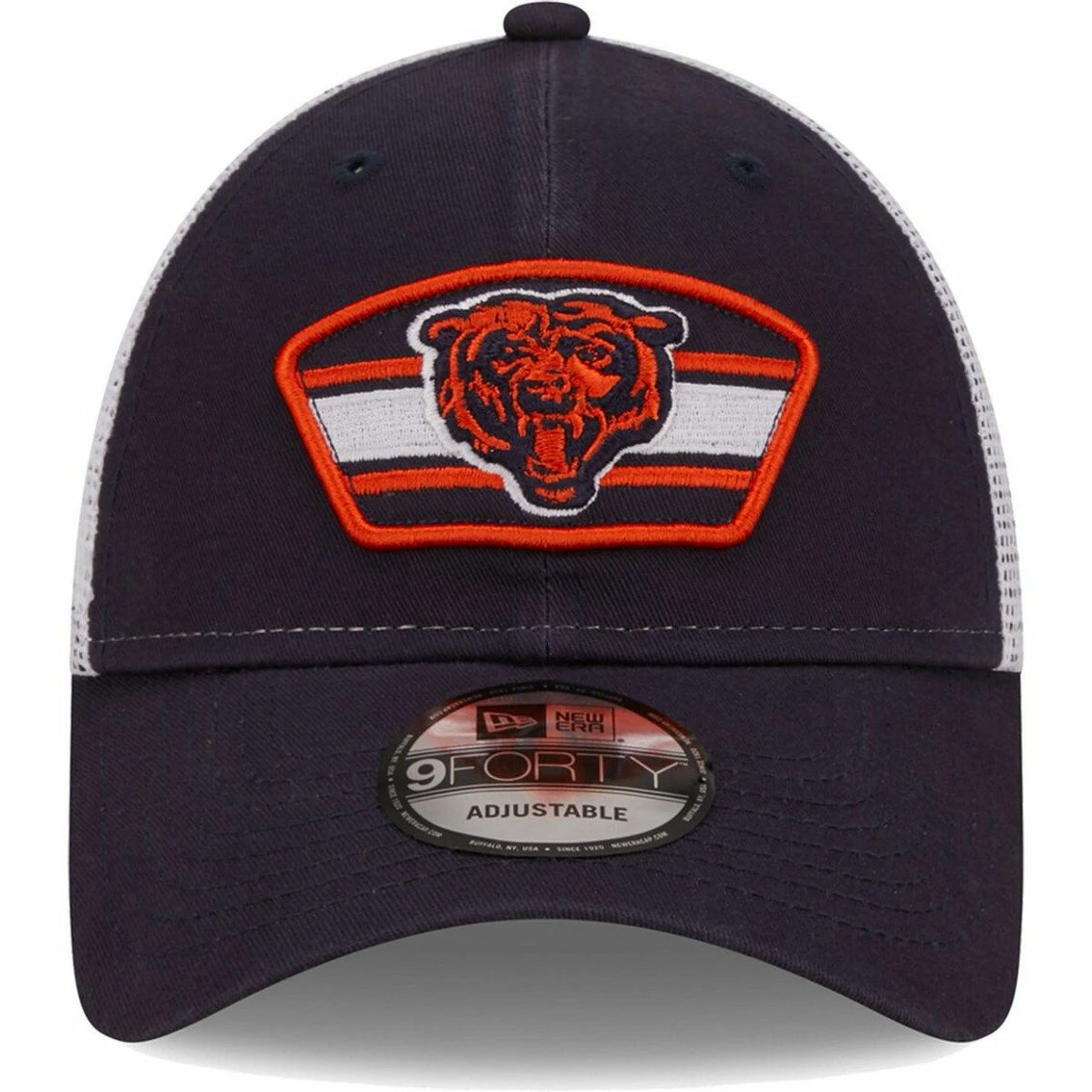 Men's New Era Navy/White Chicago Bears Logo Patch Trucker 9FORTY Snapback Hat 5 Men's New Era Navy/White Chicago Bears Logo Patch Trucker 9FORTY Snapback Hat - Image 3