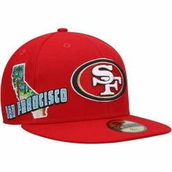 New Era Men's Scarlet San Francisco 49ers Stateview 59FIFTY Fitted Hat