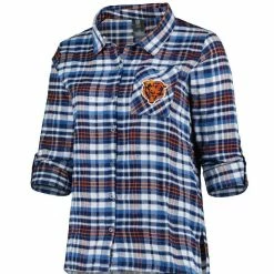 Women's Concepts Sport Navy Chicago Bears Plus Size Mainstay Flannel Full-Button Long Sleeve Nightshirt 8 Women's Concepts Sport Navy Chicago Bears Plus Size Mainstay Flannel Full-Button Long Sleeve Nightshirt -Fanatics DSCO1153015936 1320 ALT2