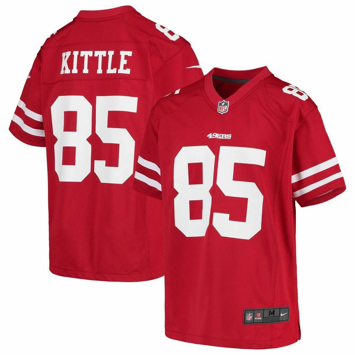 Nike George Kittle San Francisco 49ers Youth Player Game Jersey - Scarlet 4 Nike George Kittle San Francisco 49ers Youth Player Game Jersey - Scarlet - Image 2