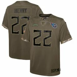 Nike Youth Derrick Henry Olive Tennessee Titans 2022 Salute To Service Player Limited Jersey -Fanatics DSCO1153016111 2068 ALT1
