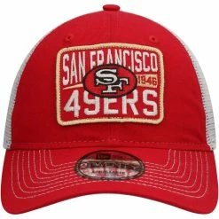 New Era Men's Scarlet/Natural San Francisco 49ers Historic Logo Devoted Trucker 9TWENTY Snapback Hat 8 New Era Men's Scarlet/Natural San Francisco 49ers Historic Logo Devoted Trucker 9TWENTY Snapback Hat -Fanatics DSCO1153016296 2946 ALT2