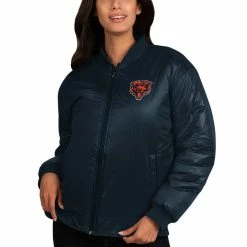 G-III 4Her By Carl Banks Women's Oatmeal/Navy Chicago Bears Switchback Reversible Full-Zip Jacket 9 G-III 4Her By Carl Banks Women's Oatmeal/Navy Chicago Bears Switchback Reversible Full-Zip Jacket -Fanatics DSCO1153016317 I5PN ALT3