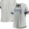 Profile Women's Heather Gray Tennessee Titans Plus Size Lace-Up V-Neck T-Shirt 2 Profile Women's Heather Gray Tennessee Titans Plus Size Lace-Up V-Neck T-Shirt -Fanatics DSCO1153017202 1927
