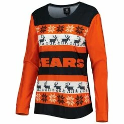FOCO Women's Navy Chicago Bears Holiday Ugly Pajama Set -Fanatics DSCO1153018066 1320 ALT2