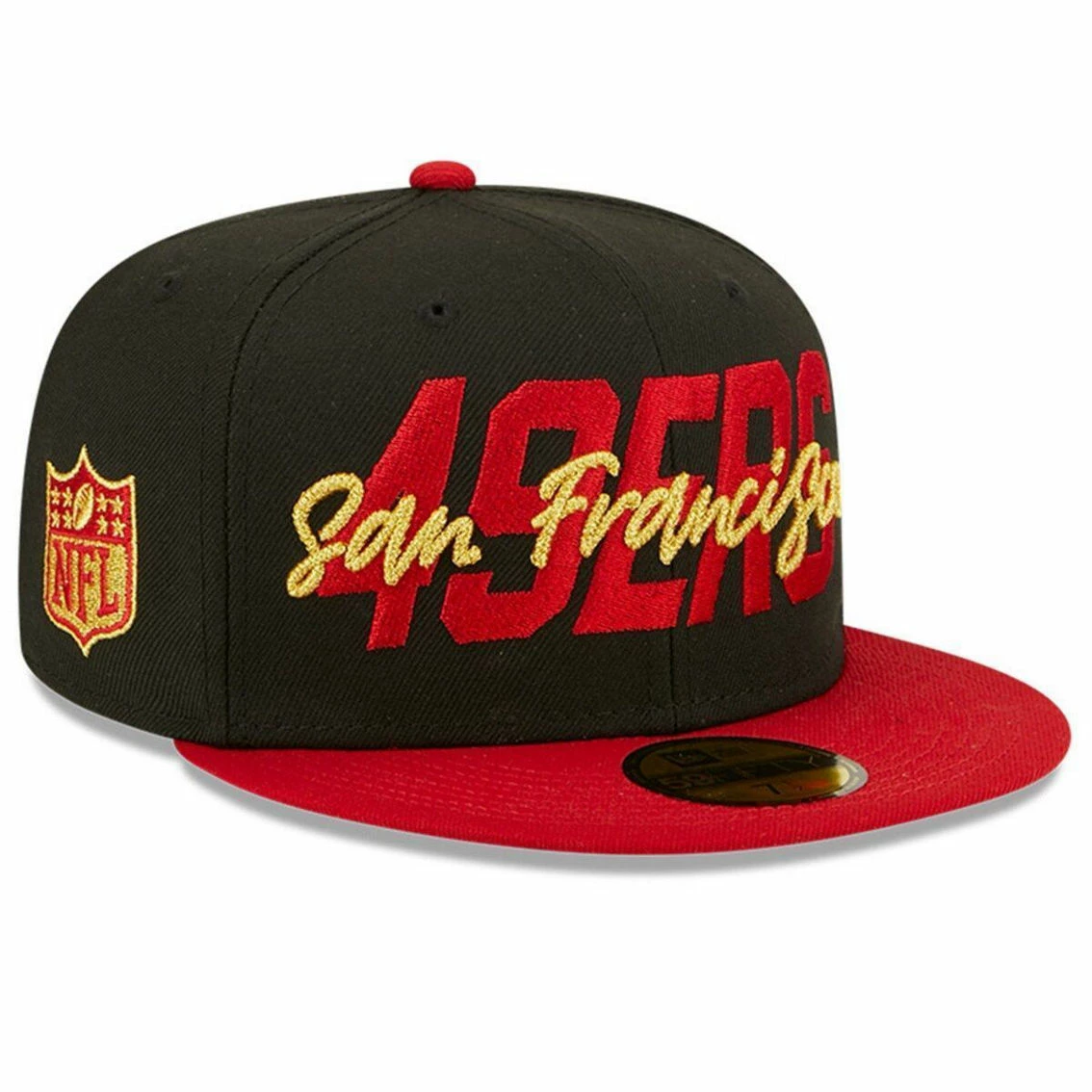 New Era Men's Black/Scarlet San Francisco 49ers 2022 NFL Draft On Stage 59FIFTY Fitted Hat 6 New Era Men's Black/Scarlet San Francisco 49ers 2022 NFL Draft On Stage 59FIFTY Fitted Hat - Image 4