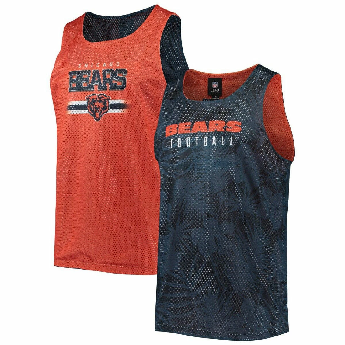 FOCO Men's Navy Chicago Bears Floral Reversible Mesh Tank Top 3 FOCO Men's Navy Chicago Bears Floral Reversible Mesh Tank Top