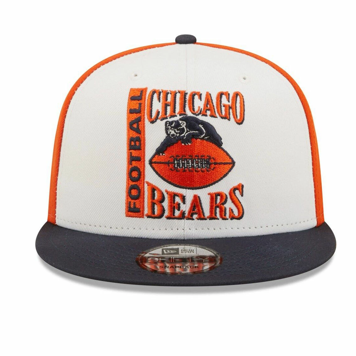 New Era Men's White/Navy Chicago Bears Retro Sport 9FIFTY Snapback Hat 5 New Era Men's White/Navy Chicago Bears Retro Sport 9FIFTY Snapback Hat - Image 3