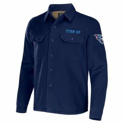 NFL X Darius Rucker Collection By Fanatics Men's Navy Tennessee Titans Canvas Button-Up Shirt Jacket 8 NFL X Darius Rucker Collection By Fanatics Men's Navy Tennessee Titans Canvas Button-Up Shirt Jacket -Fanatics DSCO1153018259 1320 ALT2