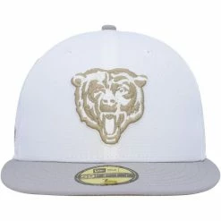 New Era Men's White/Gray Chicago Bears 100th Anniversary Gold Undervisor 59FIFTY Fitted Hat 8 New Era Men's White/Gray Chicago Bears 100th Anniversary Gold Undervisor 59FIFTY Fitted Hat -Fanatics DSCO1153018748 3550 ALT2