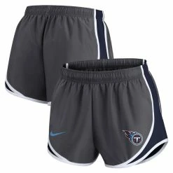 Nike Women's Charcoal Tennessee Titans Logo Performance Tempo Shorts