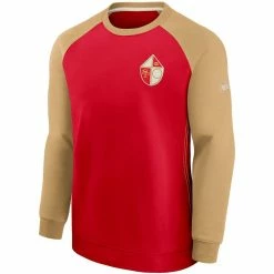 Nike Men's Scarlet/Gold San Francisco 49ers Historic Raglan Crew Performance Sweater 8 Nike Men's Scarlet/Gold San Francisco 49ers Historic Raglan Crew Performance Sweater -Fanatics DSCO1153018979 GOLDRE ALT2