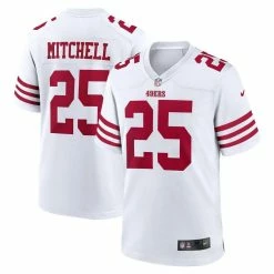 Nike Men's Elijah Mitchell White San Francisco 49ers Player Game Jersey