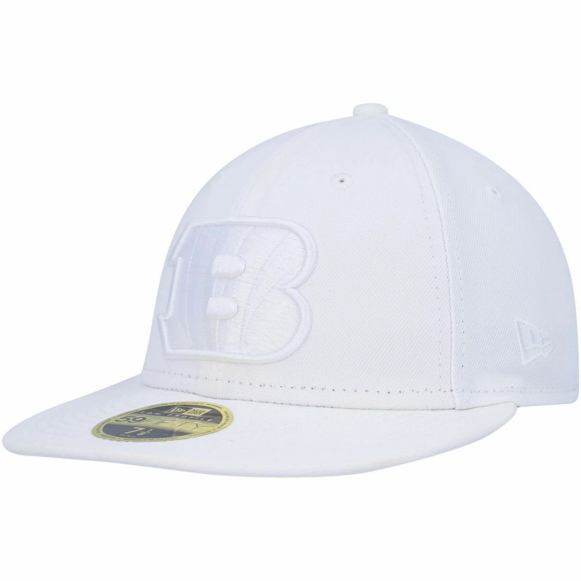 New Era Men's Cincinnati Bengals White On White Low 59FIFTY Fitted Hat 3 New Era Men's Cincinnati Bengals White On White Low 59FIFTY Fitted Hat - Image 2