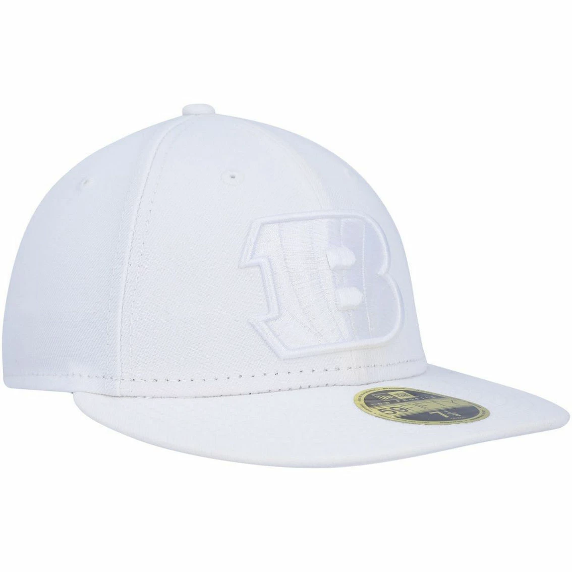 New Era Men's Cincinnati Bengals White On White Low 59FIFTY Fitted Hat 5 New Era Men's Cincinnati Bengals White On White Low 59FIFTY Fitted Hat - Image 4