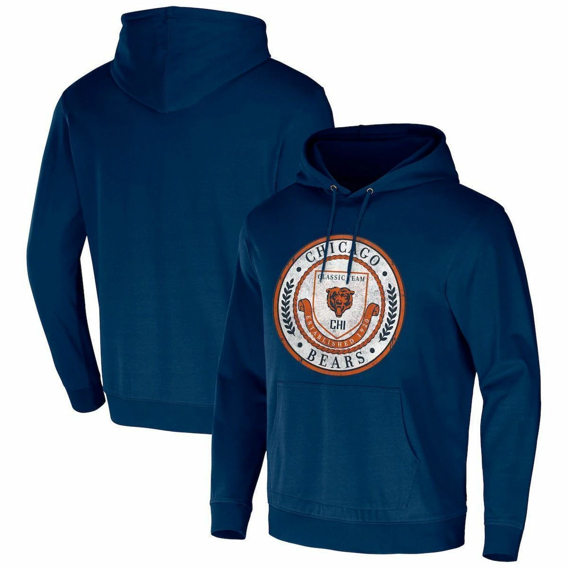 Men's NFL X Darius Rucker Collection By Fanatics Navy Chicago Bears Washed Pullover Hoodie 4 Men's NFL X Darius Rucker Collection By Fanatics Navy Chicago Bears Washed Pullover Hoodie - Image 2