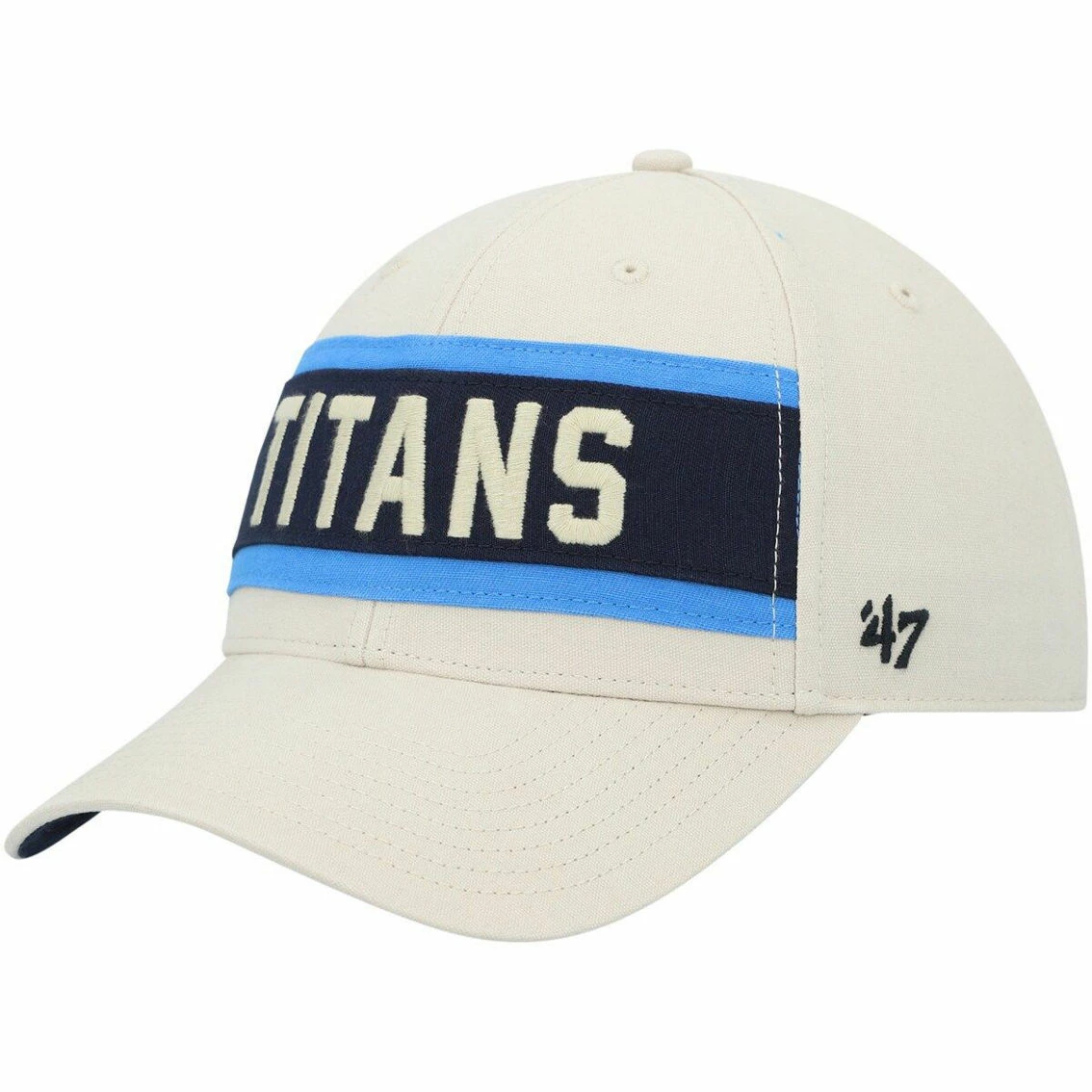 '47 Men's Cream Tennessee Titans Crossroad MVP Adjustable Hat 6 '47 Men's Cream Tennessee Titans Crossroad MVP Adjustable Hat - Image 4