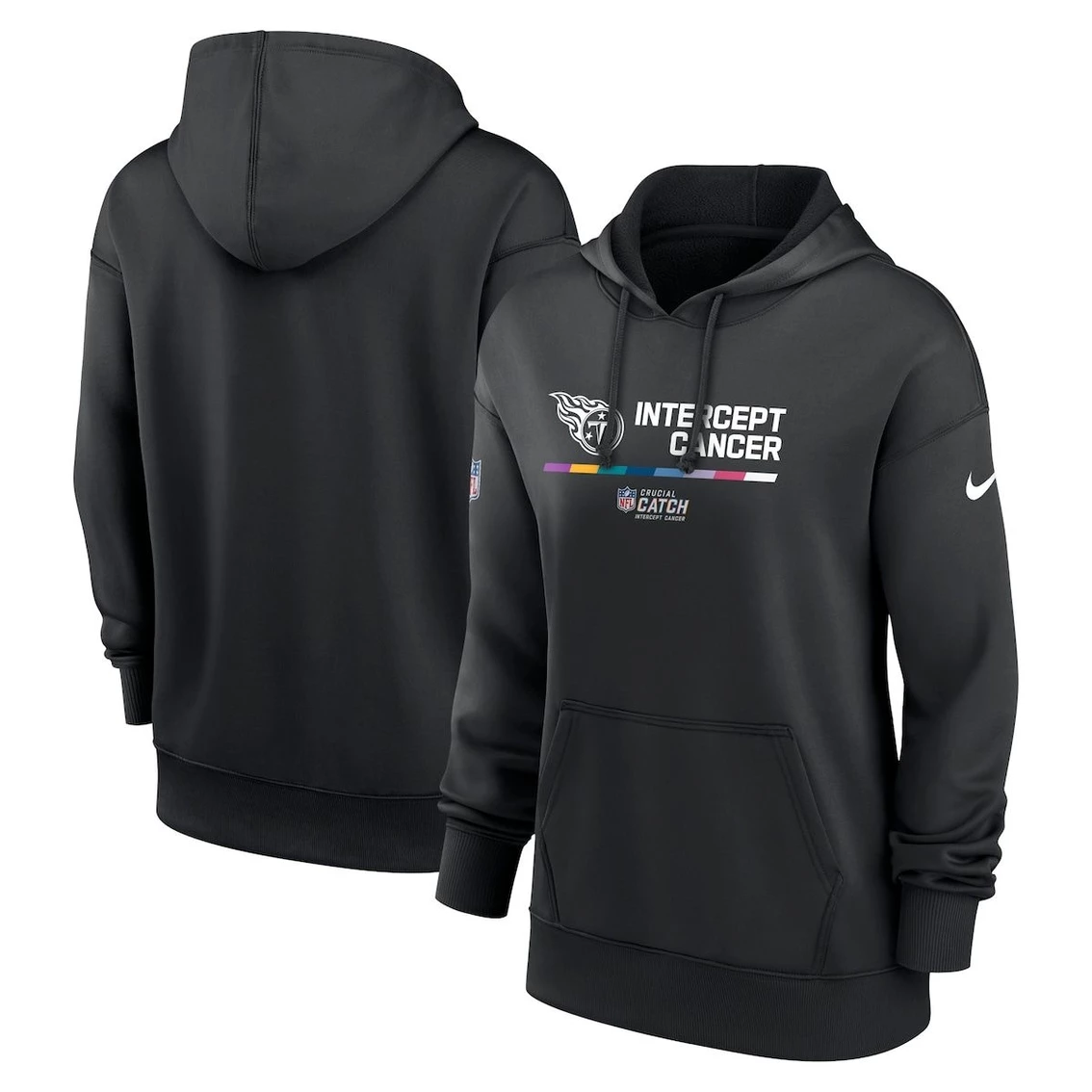 Nike Women's Black Tennessee Titans 2022 NFL Crucial Catch Therma Performance Pullover Hoodie 3 Nike Women's Black Tennessee Titans 2022 NFL Crucial Catch Therma Performance Pullover Hoodie