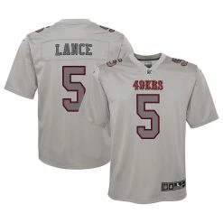 Nike Youth Trey Lance Gray San Francisco 49ers Atmosphere Game Jersey