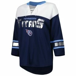 G-III 4Her By Carl Banks Women's Navy/White Tennessee Titans Double Team 3/4-Sleeve Lace-Up T-Shirt 8 G-III 4Her By Carl Banks Women's Navy/White Tennessee Titans Double Team 3/4-Sleeve Lace-Up T-Shirt -Fanatics DSCO1153021885 GZKZ ALT2