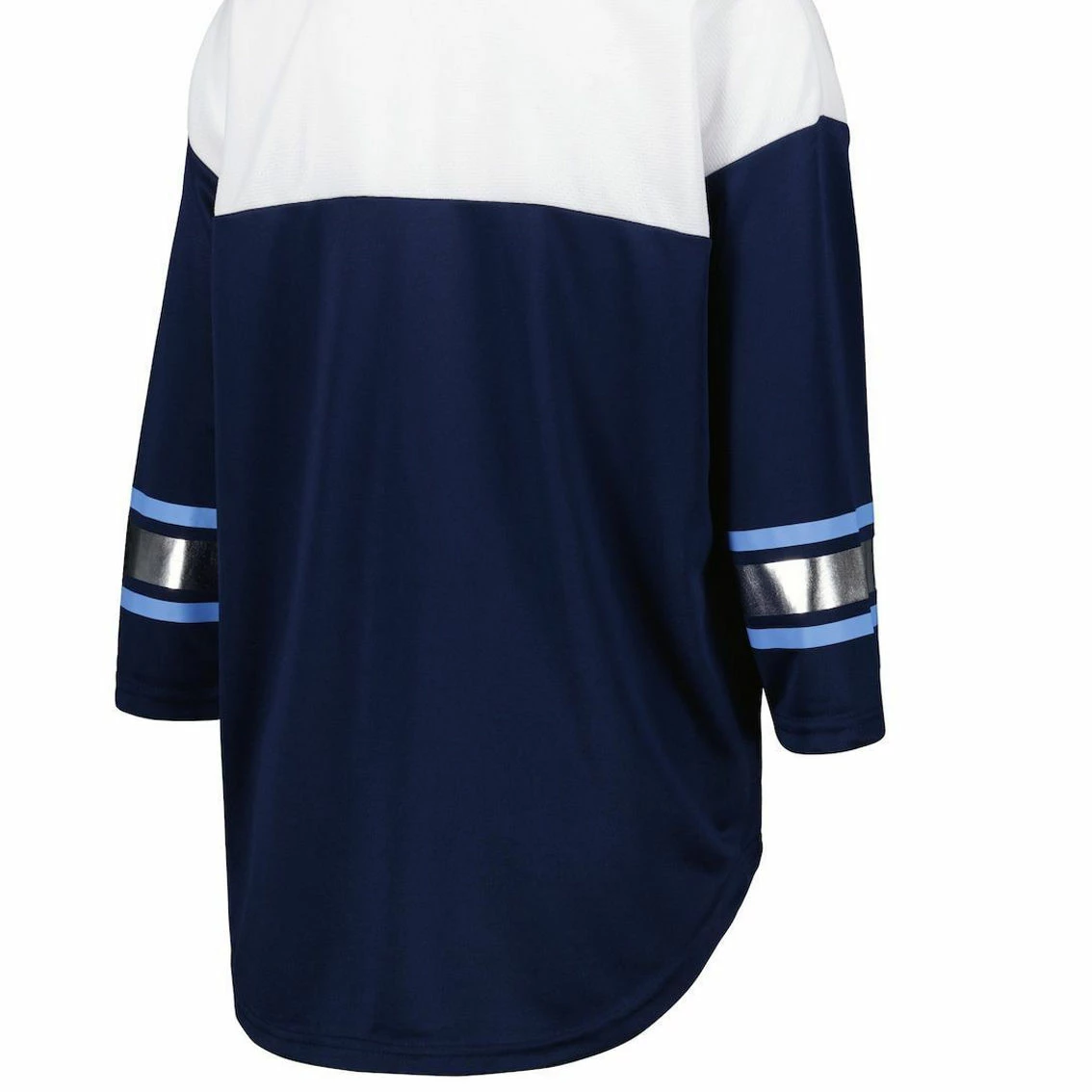 G-III 4Her By Carl Banks Women's Navy/White Tennessee Titans Double Team 3/4-Sleeve Lace-Up T-Shirt 6 G-III 4Her By Carl Banks Women's Navy/White Tennessee Titans Double Team 3/4-Sleeve Lace-Up T-Shirt - Image 4