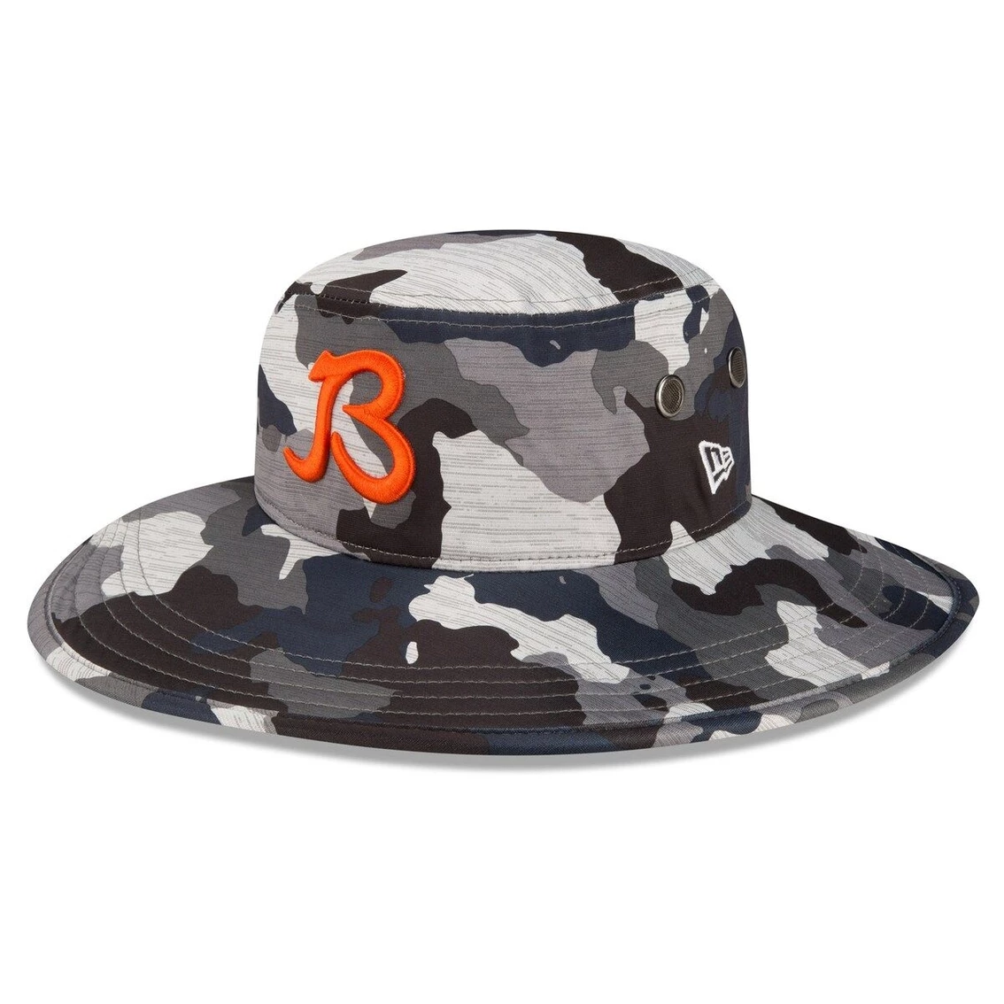 New Era Men's Camo Chicago Bears 2022 NFL Training Camp Official Script Panama Bucket Hat 3 New Era Men's Camo Chicago Bears 2022 NFL Training Camp Official Script Panama Bucket Hat